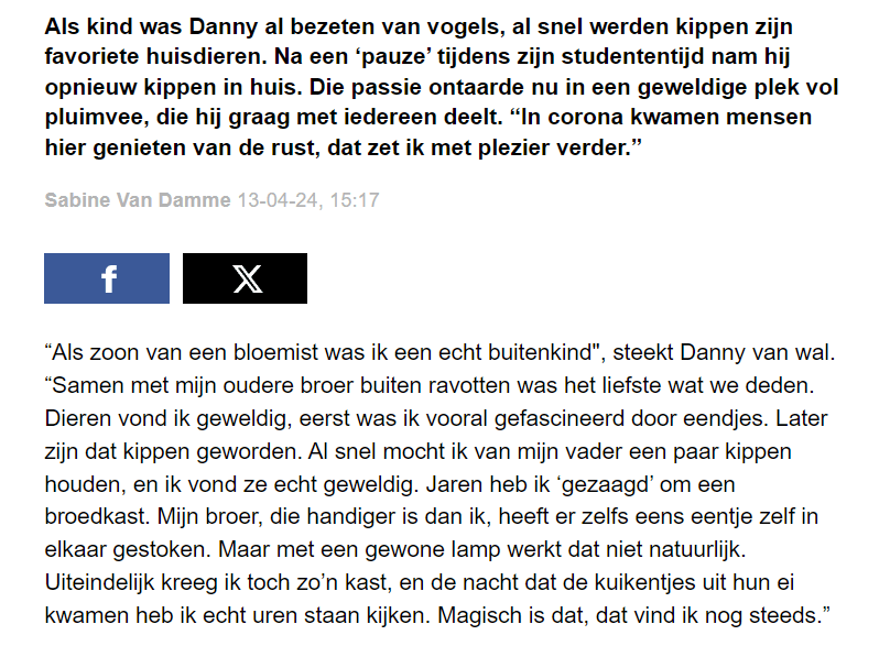 Pagina 2 van het HLN-artikel over De Kippentuin