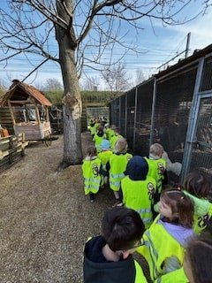 Kleuterklas van Vogelzang op bezoek